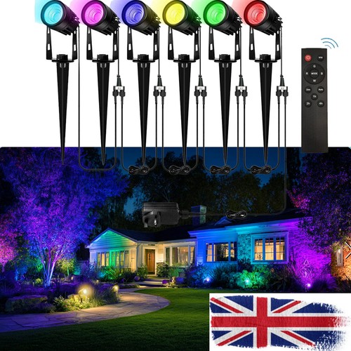6pcs rgb led garden - 4/6pcs,