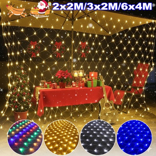 Christmas curtain net - christmas, mesh
